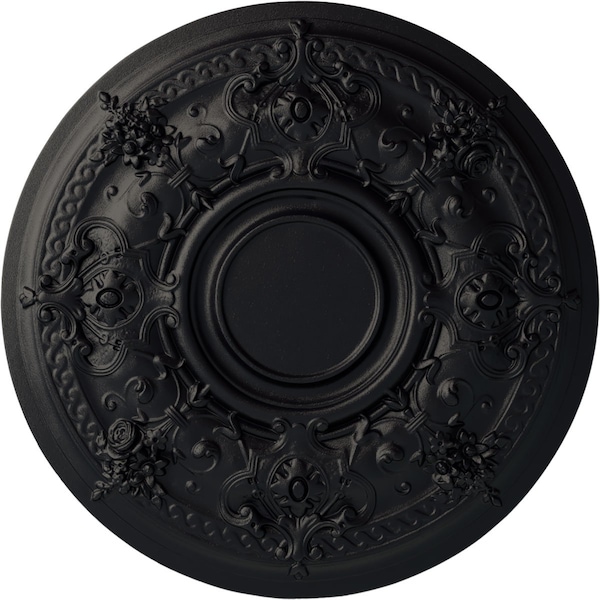 Ekena Millwork Darnay Ceiling Medallion (Fits Canopies up to 7 1/4"), Hand-Painted Steel Gray, 29 1/4"OD x 2"P CM29DASGS - main